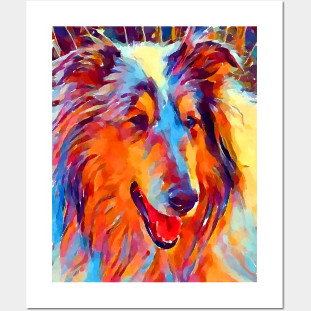 Collie Watercolor Wall Art by Shrenk